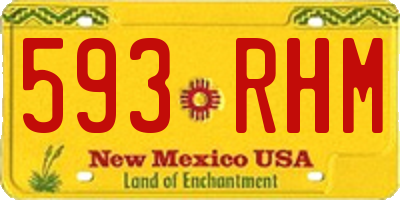 NM license plate 593RHM