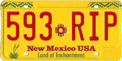 NM license plate 593RIP