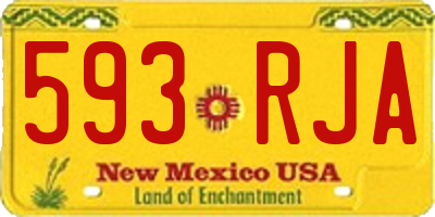 NM license plate 593RJA