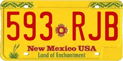 NM license plate 593RJB