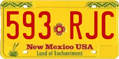 NM license plate 593RJC
