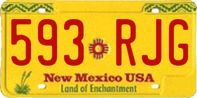 NM license plate 593RJG