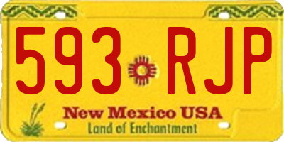 NM license plate 593RJP