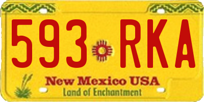 NM license plate 593RKA