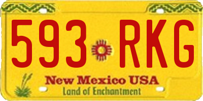 NM license plate 593RKG
