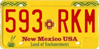 NM license plate 593RKM