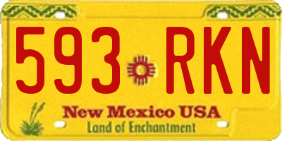 NM license plate 593RKN
