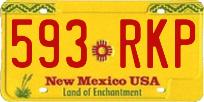 NM license plate 593RKP