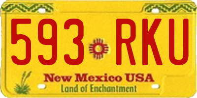 NM license plate 593RKU