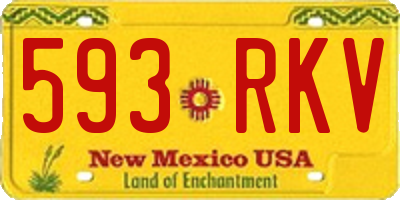 NM license plate 593RKV