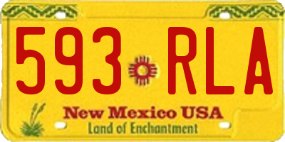 NM license plate 593RLA