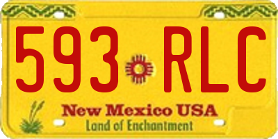 NM license plate 593RLC