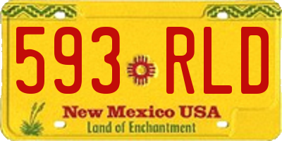 NM license plate 593RLD