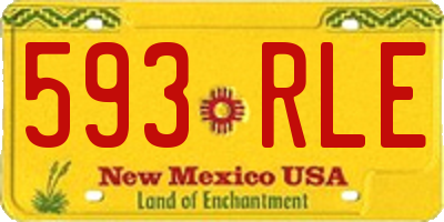 NM license plate 593RLE