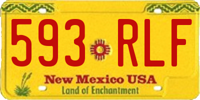 NM license plate 593RLF