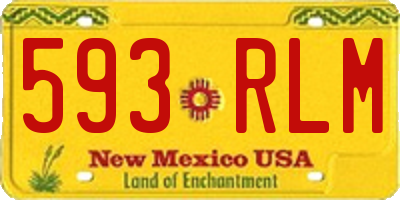 NM license plate 593RLM