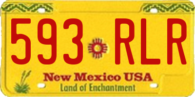 NM license plate 593RLR