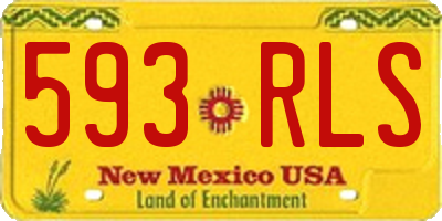 NM license plate 593RLS