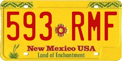 NM license plate 593RMF