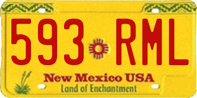 NM license plate 593RML