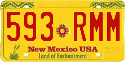 NM license plate 593RMM