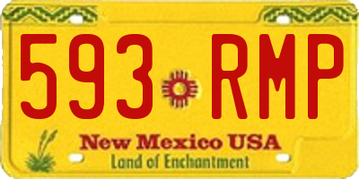 NM license plate 593RMP
