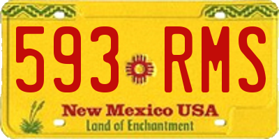 NM license plate 593RMS