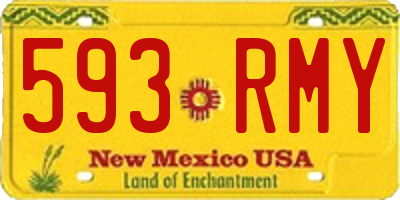 NM license plate 593RMY