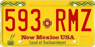 NM license plate 593RMZ