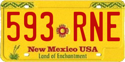 NM license plate 593RNE