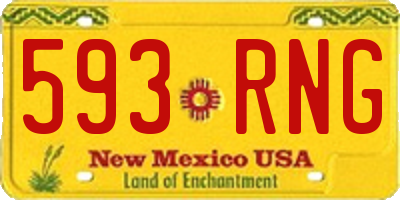 NM license plate 593RNG