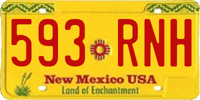 NM license plate 593RNH