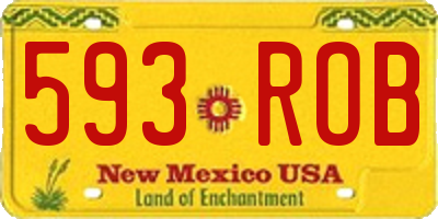 NM license plate 593ROB