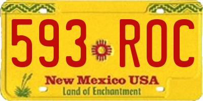 NM license plate 593ROC