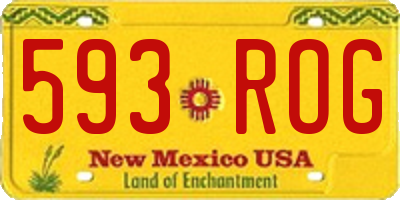 NM license plate 593ROG