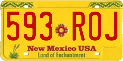 NM license plate 593ROJ