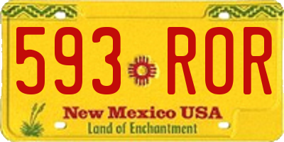 NM license plate 593ROR