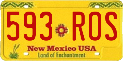 NM license plate 593ROS