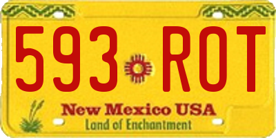 NM license plate 593ROT