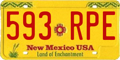 NM license plate 593RPE