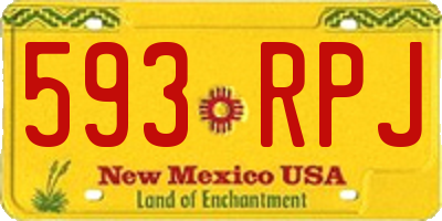 NM license plate 593RPJ