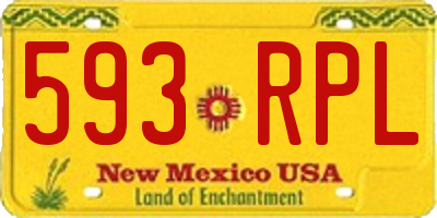 NM license plate 593RPL