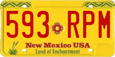 NM license plate 593RPM