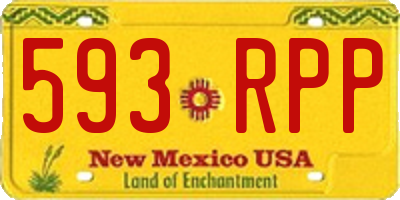 NM license plate 593RPP