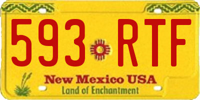 NM license plate 593RTF