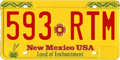 NM license plate 593RTM
