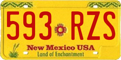 NM license plate 593RZS