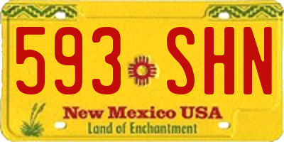 NM license plate 593SHN