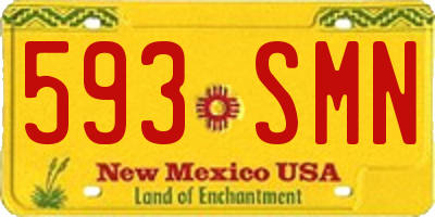 NM license plate 593SMN