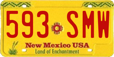 NM license plate 593SMW